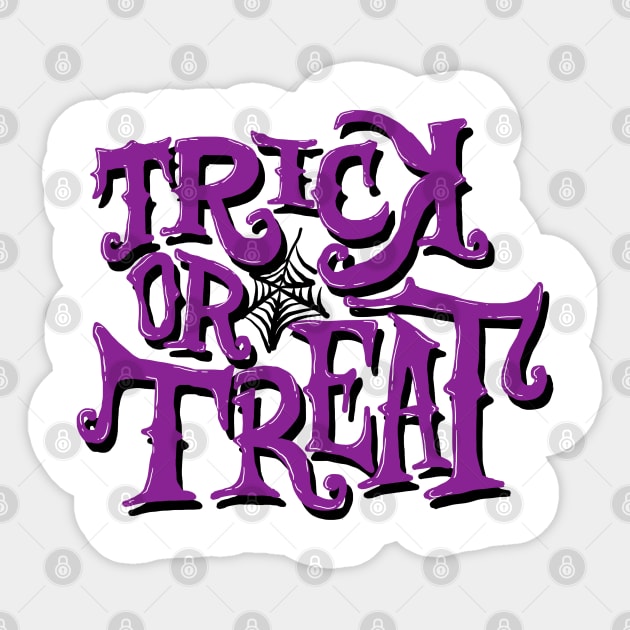 TRICK OR TREAT Sticker by Maqualys.co